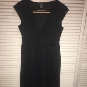 REI -Black faux wrap dress